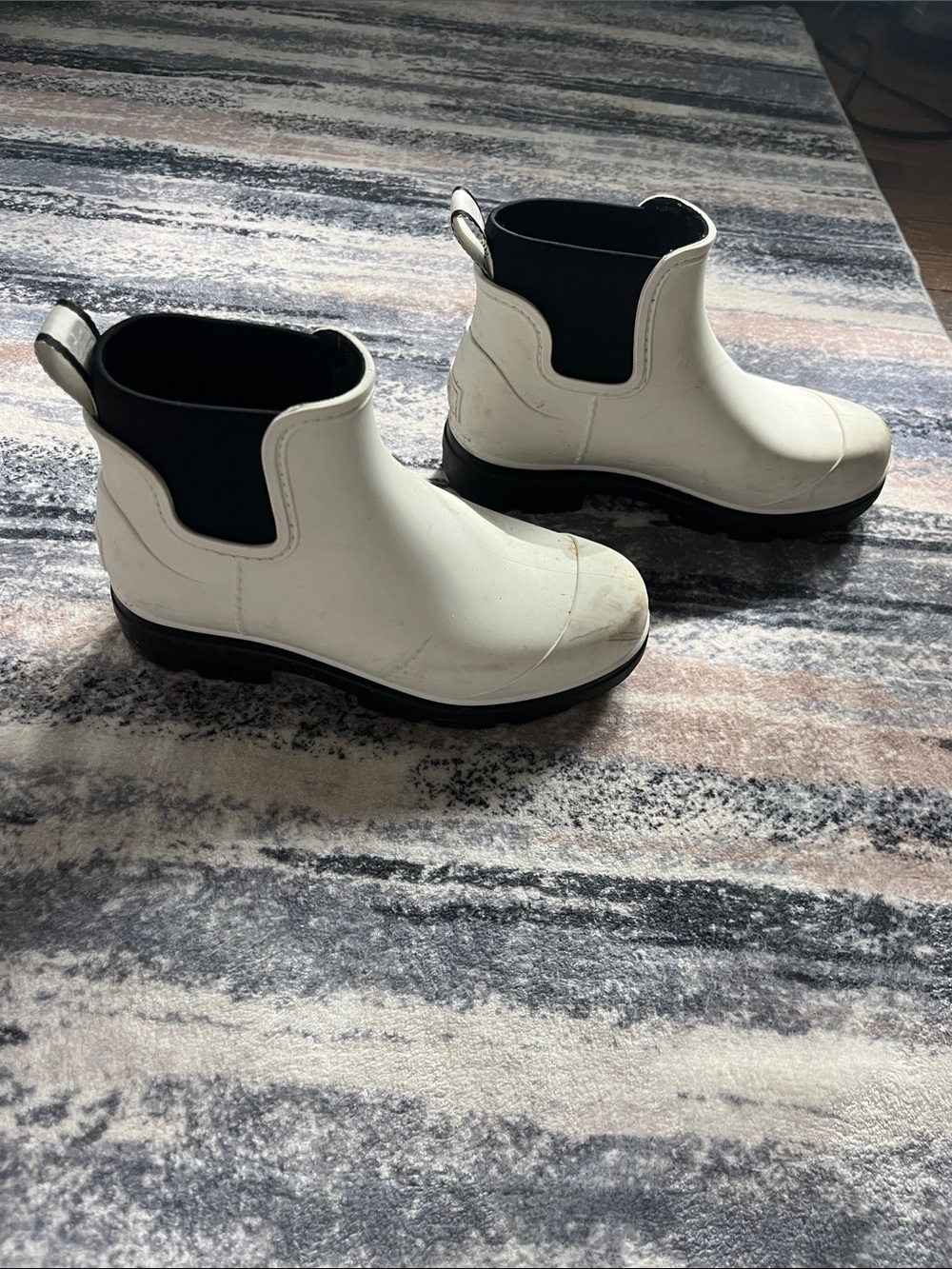UGG White Chelsea Waterproof Ankle Booties